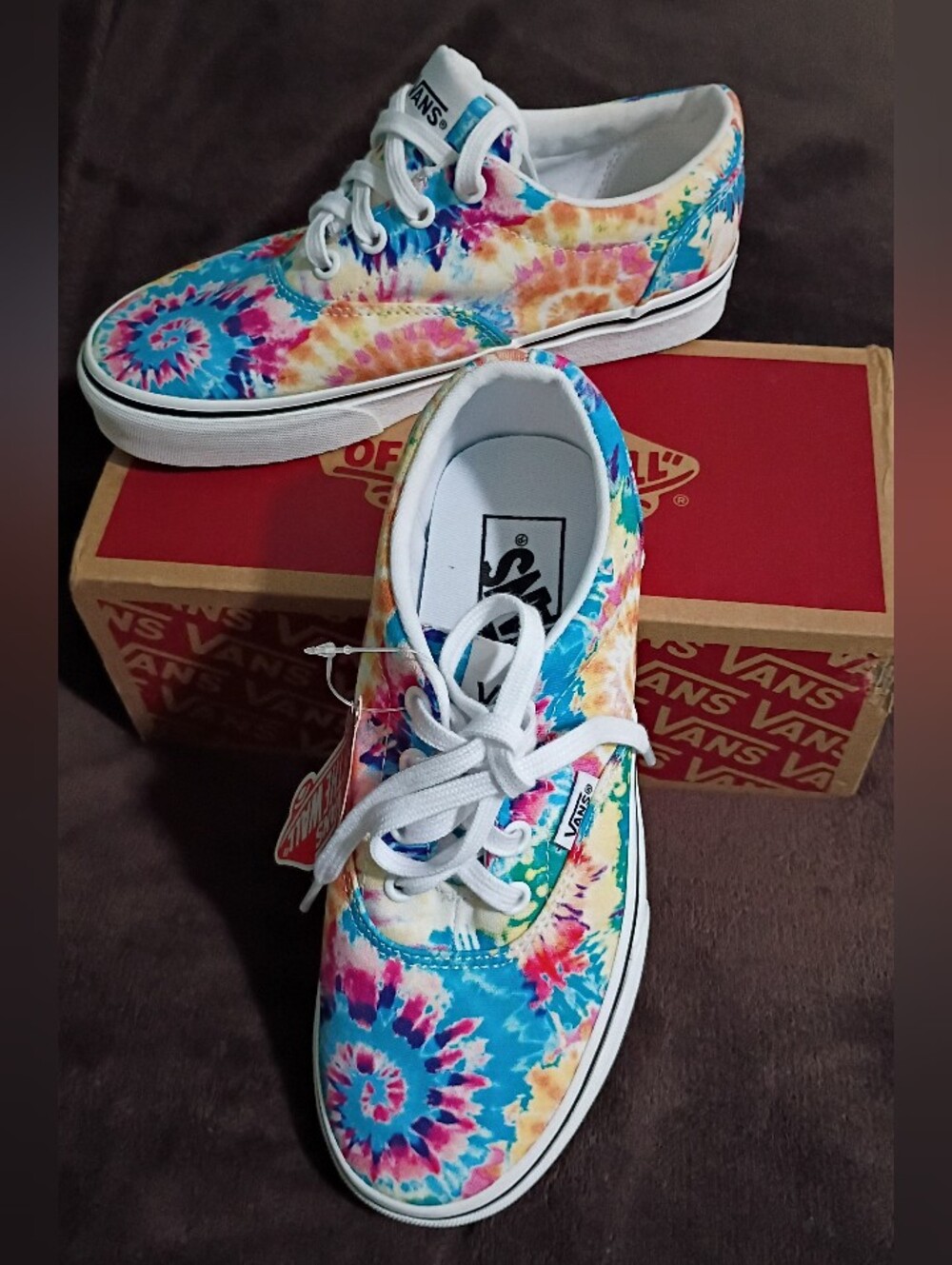 Vans Tie-Dye Low Top Sneakers - Blue, Pink, Yellow